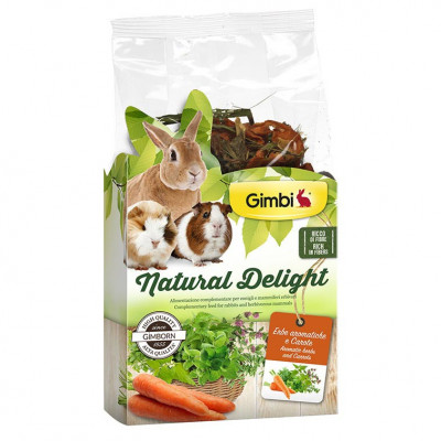 Трав'яний мікс для гризунів GimBi Natural Delight трави і морква, 100г