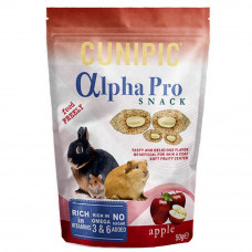 Снеки для гризунів Cunipic Alpha Pro яблучні подушечки з кремовою начинкою 50 г