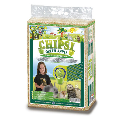Гігієнічний наповнювач для гризунів Chipsi «‎Green Apple» 60 л (тирса)