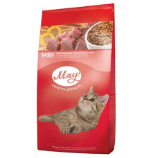 Сухий корм для котів Мяу з м'ясом, рисом та овочами 14 кг