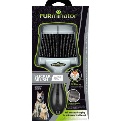 Щітка-пуходерка собак та котів FURminator жорстка 20,5 х 9,5 х 1,5 см L - cts