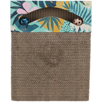 Картонная когтеточка с мячиками и мятой Trixie 38 × 5 × 30 см