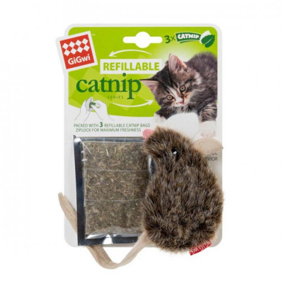 Игрушка для кота Мышка с мятой GiGwi Catnip 10 см (текстиль) Игрушка для кота Мышка с мятой GiGwi Catnip 10 см (текстиль)