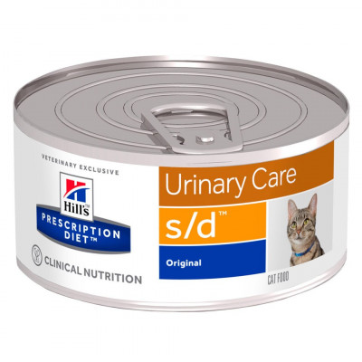 Вологий корм для котів, для розчинення струвітних каменів Hills Science Plan Feline s/d 156 г (домашня птиця)