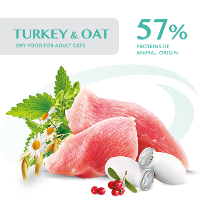 Сухий корм для дорослих стерилізованих котів Optimeal Adult Cat Sterilised Turkey with Oat 700 г