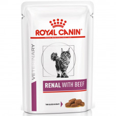 Вологий корм для котів, при захворюваннях нирок Royal Canin Renal pouch 85 г (яловичина)