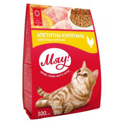 Сухий корм для дорослих котів МЯУ 300 г - курка
