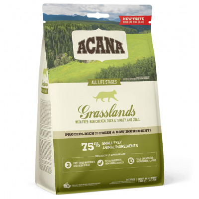 Сухий корм для дорослих котів Acana Grasslands 340 г