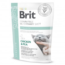 Сухий корм для котів, при захворюваннях сечовивідних шляхів Brit GF Veterinary Diet Struvite 400 г (курка)