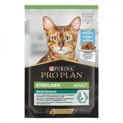 Паштет для котів ProPlan Sterilised Nutrisavour pouch 75 г - тріска