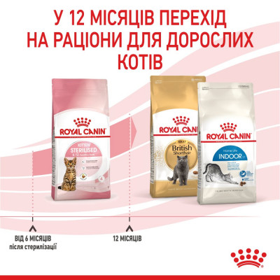 Сухий корм для стерилізованих кошенят Royal Canin Kitten Sterilised 400 г (домашня птиця) Сухий корм для стерилізованих кошенят Royal Canin Kitten Sterilised 400 г (домашня птиця)