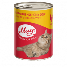 Вологий корм у соусі для дорослих котів МЯУ 415 г - курка