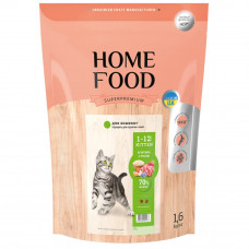Сухий корм для кошенят Home Food Kitten 1,6 кг - ягня та рис