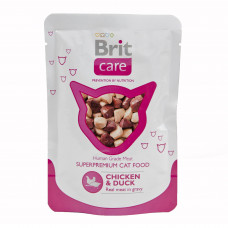 Вологий корм для котів Brit Care Cat Chicken & Duck pouch 80 г (курка та качка)
