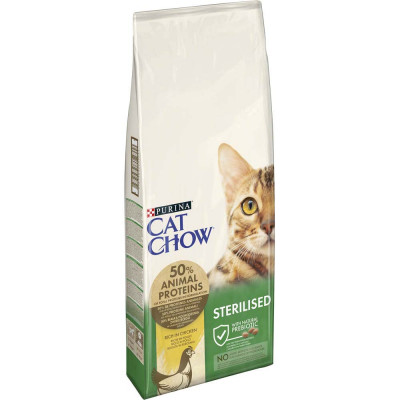 Сухий корм для стерилізованих котів Cat Chow Sterilized 15 кг (курка)