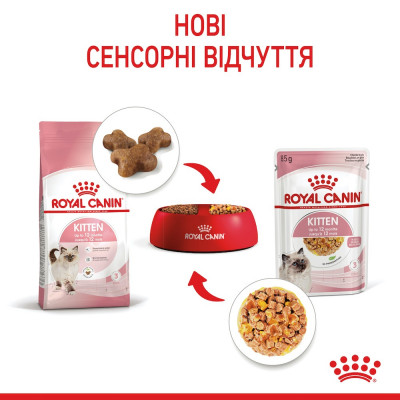 Вологий корм для котят Royal Canin Kitten Instinctive Jelly pouch 85г, 3+1 шт 