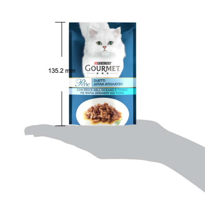 Вологий корм для котів Gourmet Perle pouch 85 г (океанічна риба та тунець) Вологий корм для котів Gourmet Perle pouch 85 г (океанічна риба та тунець)