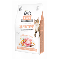 Сухий корм для вибагливих котів Brit Care Cat GF Sensitive HDigestion & Delicate Taste 2 кг (індичка і лосось) Термін придатності до 13.05.2024