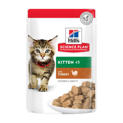 Влажный корм для котят и кошек в период беременности и кормления Hills Science Plan Kitten 85 г (индейка)