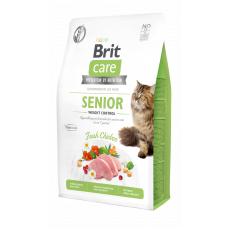 Сухий корм для літніх котів із зайвою вагою Brit Care Cat GF Senior Weight Control 2 кг (курка)