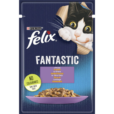 Вологий корм для котів Felix Fantastic 85 г - ягня