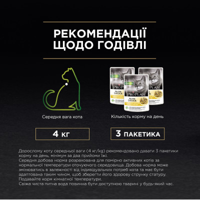 Вологий корм пауч для стерилізованих котів Pro Plan Sterilized Adult Chicken 85 г (курка)