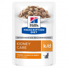 Вологий корм для кішок при захворюваннях нирок Hill's Prescription Diet k/d 85 г (курка)