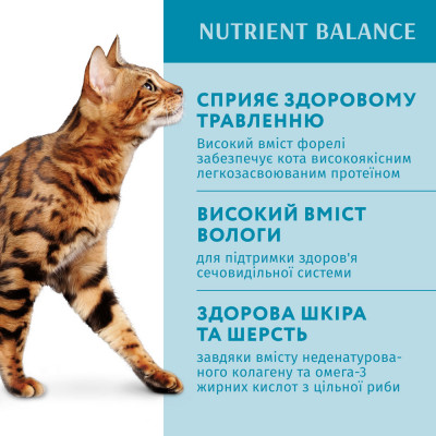 Вологий корм для котів Optimeal pouch 85 г (з фореллю в кремовому соусі)
