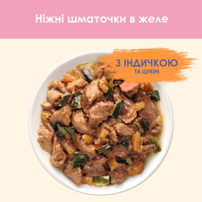 Вологий корм для кошенят Cat Chow Kitten 85 г (індичка та цукіні) Вологий корм для кошенят Cat Chow Kitten 85 г (індичка та цукіні)