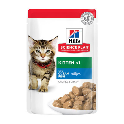 Влажный корм для котят и кошек в период беременности и кормления Hills Science Plan Kitten 85 г (океаническая рыба)
