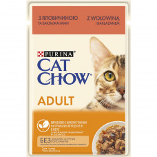 Вологий корм для котів Cat Chow Adult 85 г (яловичина та баклажани)