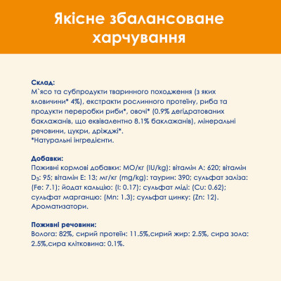 Вологий корм для котів Cat Chow Adult 85 г (яловичина та баклажани)