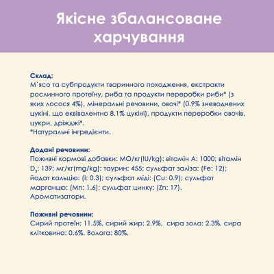 Вологий корм для котів Cat Chow Sensetive Adult pouch 85 г (лосось та цукіні)