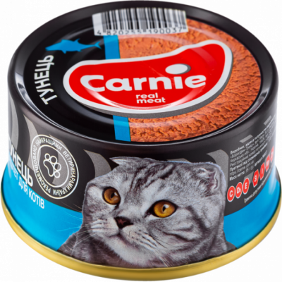 М'ясний паштет Carnie для дорослих котів 95 г (тунець)