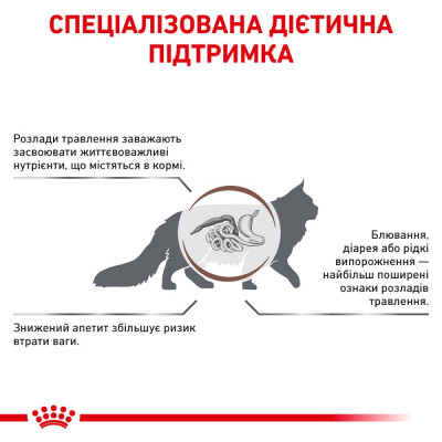 Сухий корм для котів, при захворюваннях шлунково-кишкового тракту Royal Canin Gastro Intestinal 400 г (домашня птиця) Сухий корм для котів, при захворюваннях шлунково-кишкового тракту Royal Canin Gastro Intestinal 400 г (домашня птиця)