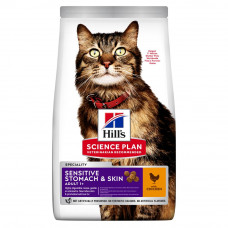 Сухий корм для котів Hills Science Plan Adult Sensitive Stomach & Skin 1,5 кг - курка