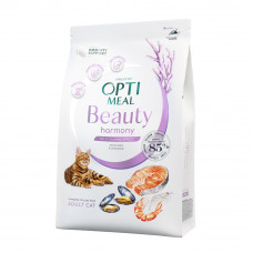 Сухий корм для котів Optimeal Beauty Harmony із заспокійливим ефектом 1,5 кг (морепродукти)