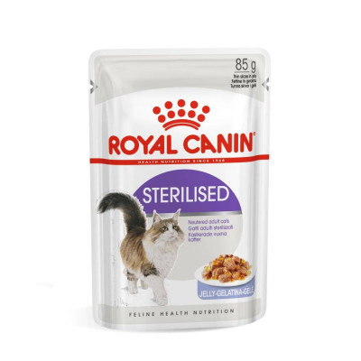 Влажный корм для стерилизованных кошек Royal Canin Sterilized pouch в желе 85 г (домашняя птица)