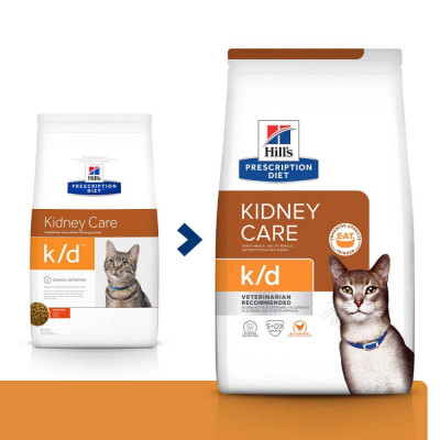 Сухой корм для кошек Hill’s Prescription Diet k/d 3 кг - курица Сухой корм для кошек Hill’s Prescription Diet k/d 3 кг - курица