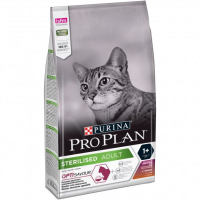 Сухий для стерилізованих котів ProPlan Sterilised 10 кг (качка та печінка)