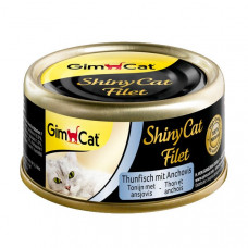 Вологий корм для котів GimCat Shiny Cat Filet 70 г (тунець та анчоус)