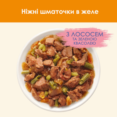 Влажный корм для кошек Cat Chow Adult 85 г (лосось и зелёная фасоль) Влажный корм для кошек Cat Chow Adult 85 г (лосось и зелёная фасоль)