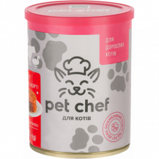 М'ясний паштет для дорослих котів Pet Chef 200 г (м'ясне асорті)