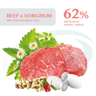 Сухий корм для стерилізованих котів Optimeal Adult Cat Sterilised Beef Sorghum 650 г (яловичина та сорго) Сухий корм для стерилізованих котів Optimeal Adult Cat Sterilised Beef Sorghum 650 г (яловичина та сорго)