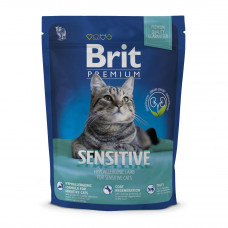 Сухий корм для котів з чутливим травленням Brit Premium Cat Sensitive 300 г (ягня)