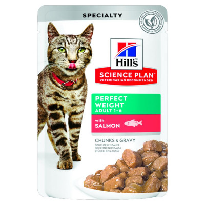 Вологий корм для котів для зниження ваги Hills Science Plan Adult Perfect Weight 85 г (лосось)