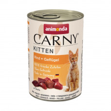 Вологий корм для котів Animonda Carny Kitten Beef + Poultry | 400 г (яловичина та птиця)