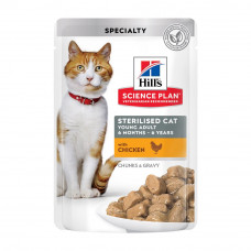 Вологий корм для котів Hill's Science Plan Sterilised pouch 85 г - курка