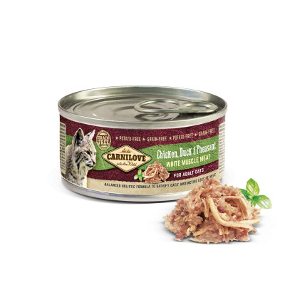 Вологий корм для котів Carnilove Chicken, Duck & Pheasant 100 г (курка, качка, фазан)