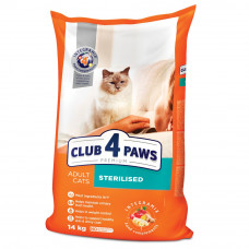 Сухий корм для стерилізованих котів Club 4 Paws Premium 14 кг (курка)